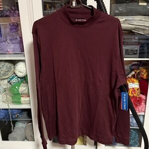 Puritan Men's Crewneck Sweater in Deep Burgandy.